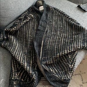 Open Cardigan- Black & Tan.